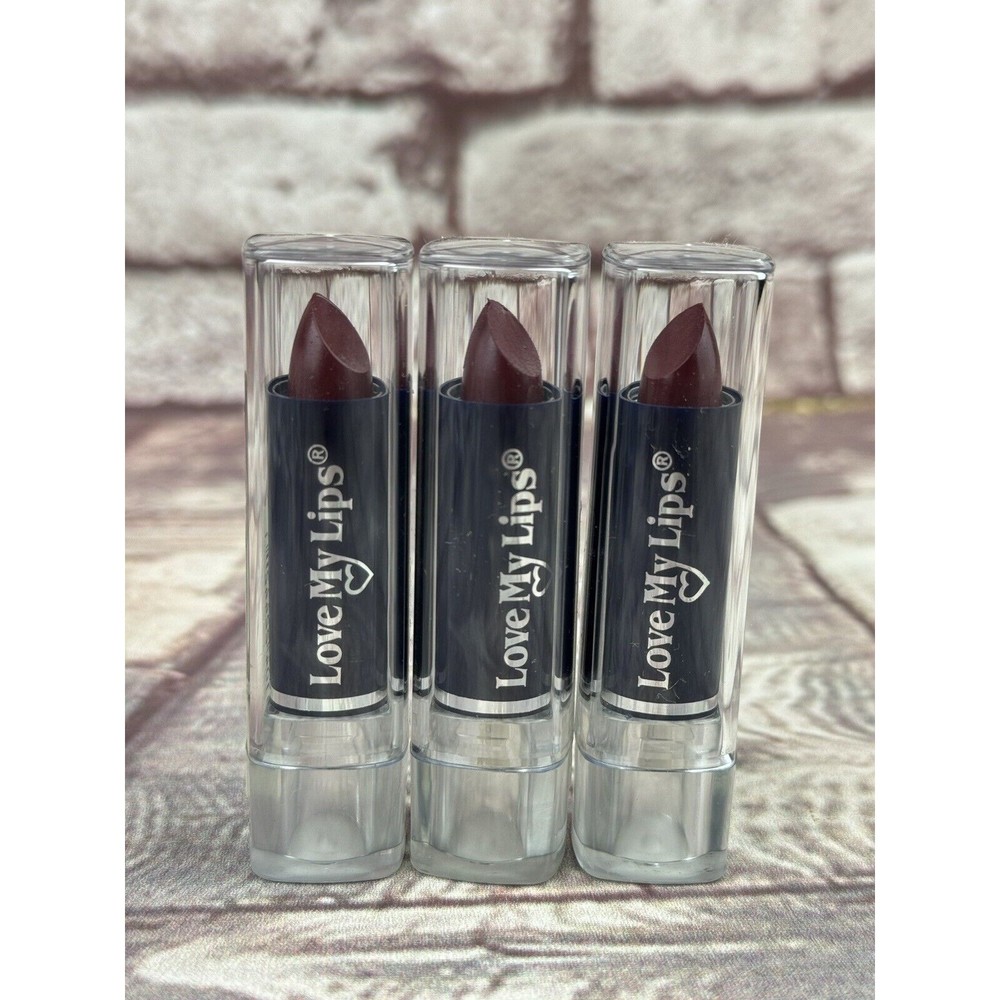 3 Pack Love My Lips Lipstick Bordeaux Frosted 442 Bari Cosmetics Makeup Sticks
